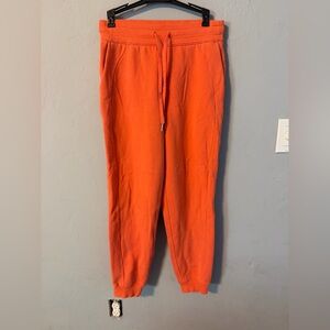 Lululemon Orange/Coral Drawstring Jogger Sweatpants
